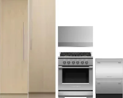 5 Piece Package Includes Refrigerator, Freezer, Range, Hood And Dishwasher